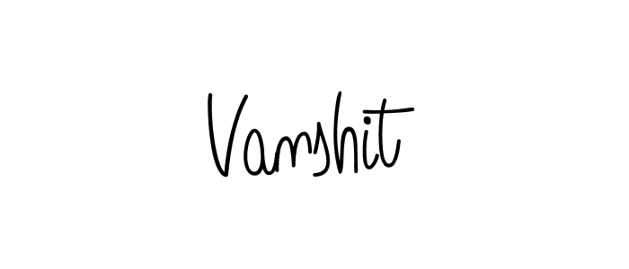 Design your own signature with our free online signature maker. With this signature software, you can create a handwritten (Angelique-Rose-font-FFP) signature for name Vanshit. Vanshit signature style 5 images and pictures png