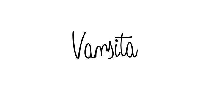 Design your own signature with our free online signature maker. With this signature software, you can create a handwritten (Angelique-Rose-font-FFP) signature for name Vansita. Vansita signature style 5 images and pictures png