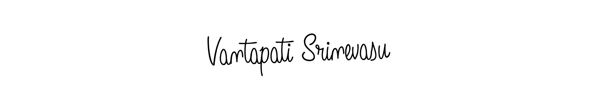 The best way (Angelique-Rose-font-FFP) to make a short signature is to pick only two or three words in your name. The name Vantapati Srinevasu include a total of six letters. For converting this name. Vantapati Srinevasu signature style 5 images and pictures png