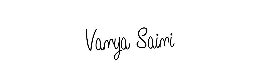 Design your own signature with our free online signature maker. With this signature software, you can create a handwritten (Angelique-Rose-font-FFP) signature for name Vanya Saini. Vanya Saini signature style 5 images and pictures png