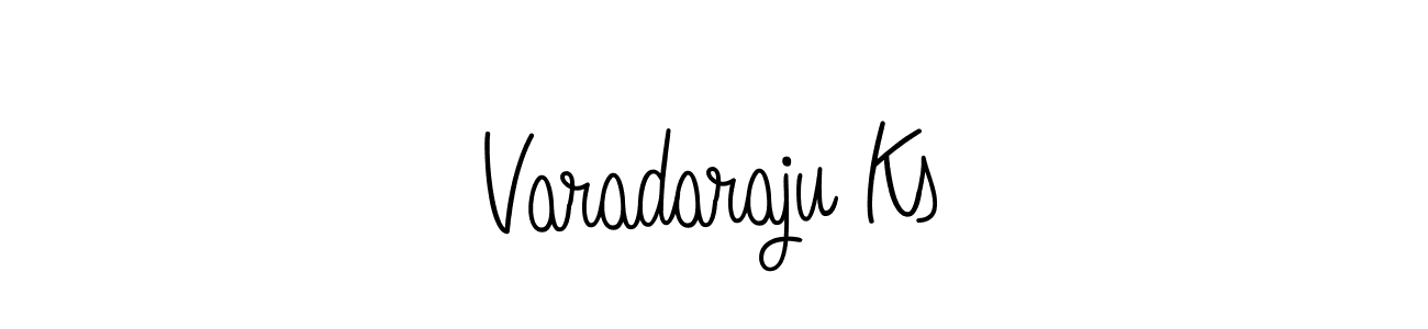 Make a beautiful signature design for name Varadaraju Ks. With this signature (Angelique-Rose-font-FFP) style, you can create a handwritten signature for free. Varadaraju Ks signature style 5 images and pictures png