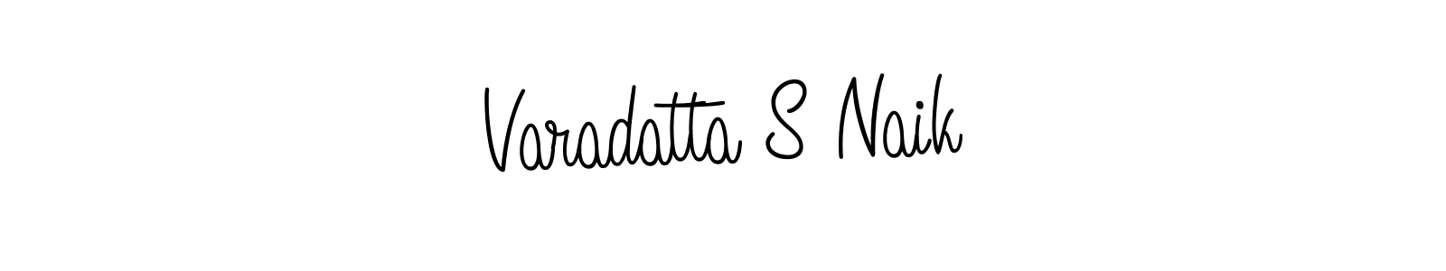The best way (Angelique-Rose-font-FFP) to make a short signature is to pick only two or three words in your name. The name Varadatta S Naik include a total of six letters. For converting this name. Varadatta S Naik signature style 5 images and pictures png