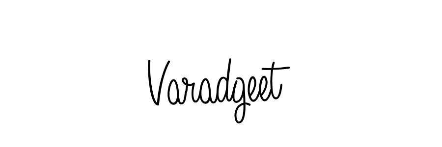 Use a signature maker to create a handwritten signature online. With this signature software, you can design (Angelique-Rose-font-FFP) your own signature for name Varadgeet. Varadgeet signature style 5 images and pictures png