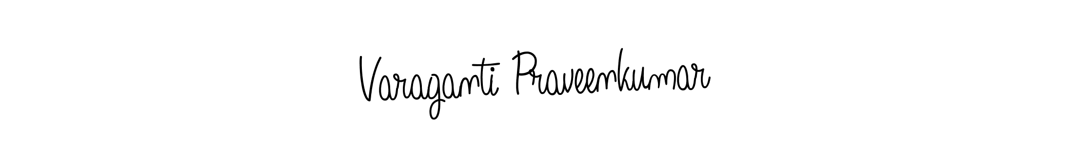 Use a signature maker to create a handwritten signature online. With this signature software, you can design (Angelique-Rose-font-FFP) your own signature for name Varaganti Praveenkumar. Varaganti Praveenkumar signature style 5 images and pictures png