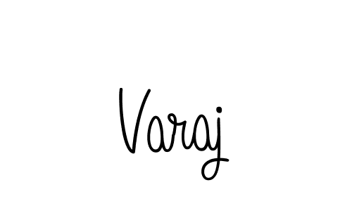 Make a beautiful signature design for name Varaj. With this signature (Angelique-Rose-font-FFP) style, you can create a handwritten signature for free. Varaj signature style 5 images and pictures png