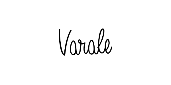 Make a beautiful signature design for name Varale. With this signature (Angelique-Rose-font-FFP) style, you can create a handwritten signature for free. Varale signature style 5 images and pictures png