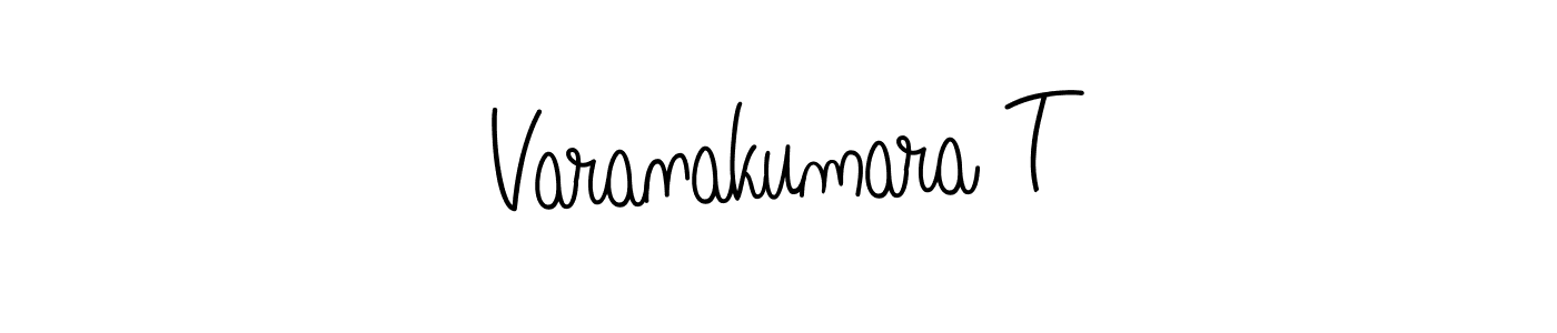 Create a beautiful signature design for name Varanakumara T. With this signature (Angelique-Rose-font-FFP) fonts, you can make a handwritten signature for free. Varanakumara T signature style 5 images and pictures png
