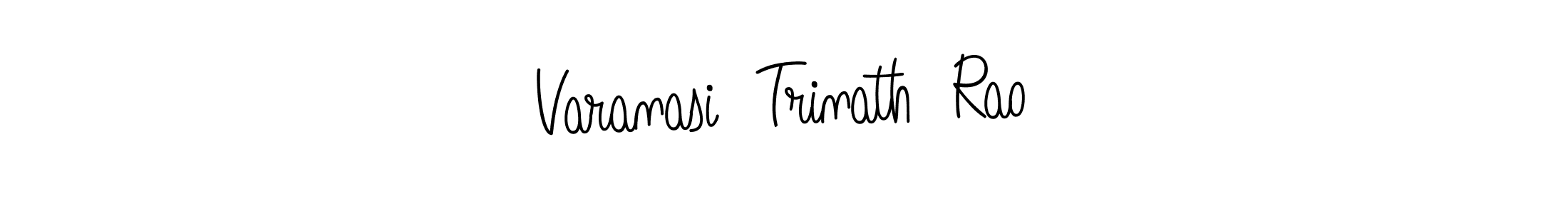 The best way (Angelique-Rose-font-FFP) to make a short signature is to pick only two or three words in your name. The name Varanasi  Trinath  Rao include a total of six letters. For converting this name. Varanasi  Trinath  Rao signature style 5 images and pictures png