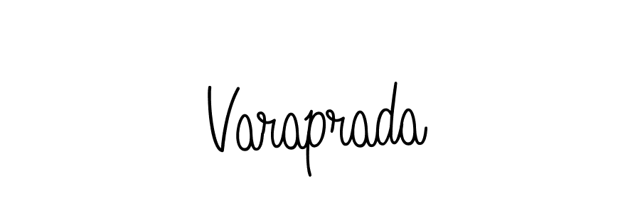Make a beautiful signature design for name Varaprada. With this signature (Angelique-Rose-font-FFP) style, you can create a handwritten signature for free. Varaprada signature style 5 images and pictures png