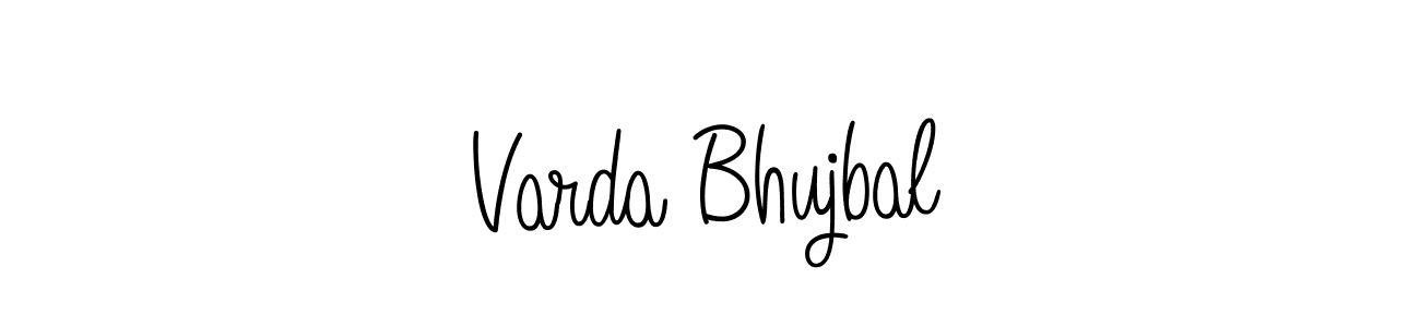 You should practise on your own different ways (Angelique-Rose-font-FFP) to write your name (Varda Bhujbal) in signature. don't let someone else do it for you. Varda Bhujbal signature style 5 images and pictures png