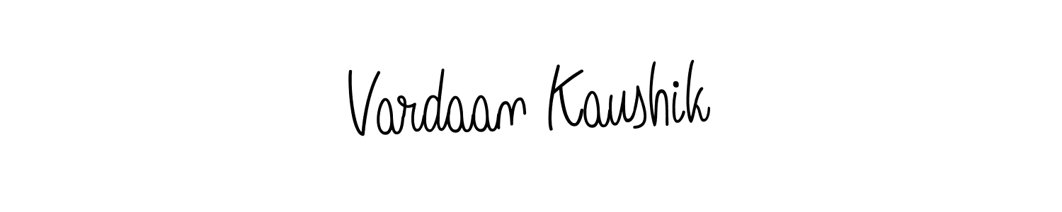 Make a beautiful signature design for name Vardaan Kaushik. With this signature (Angelique-Rose-font-FFP) style, you can create a handwritten signature for free. Vardaan Kaushik signature style 5 images and pictures png