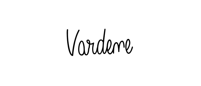 You should practise on your own different ways (Angelique-Rose-font-FFP) to write your name (Vardene) in signature. don't let someone else do it for you. Vardene signature style 5 images and pictures png
