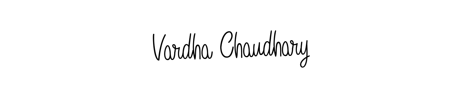 Design your own signature with our free online signature maker. With this signature software, you can create a handwritten (Angelique-Rose-font-FFP) signature for name Vardha Chaudhary. Vardha Chaudhary signature style 5 images and pictures png