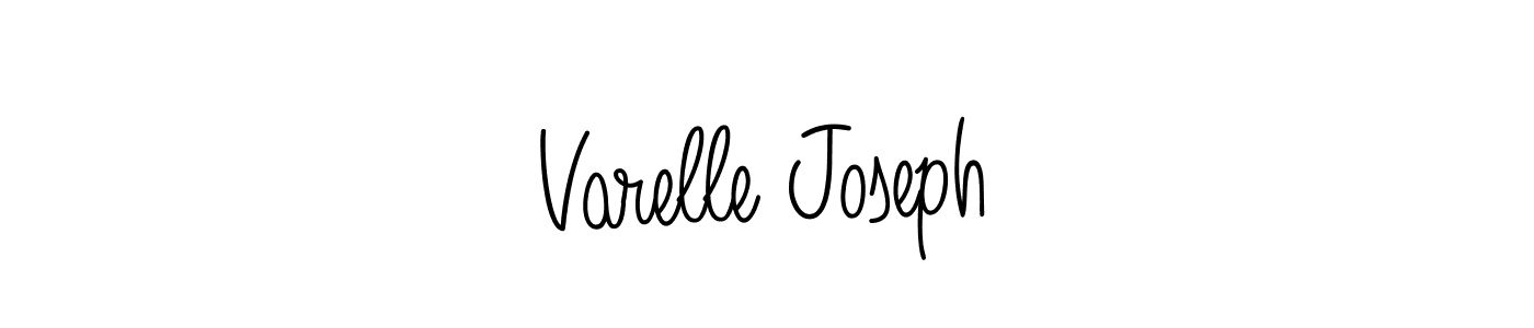 How to make Varelle Joseph name signature. Use Angelique-Rose-font-FFP style for creating short signs online. This is the latest handwritten sign. Varelle Joseph signature style 5 images and pictures png