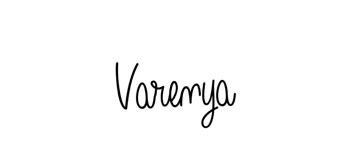 You should practise on your own different ways (Angelique-Rose-font-FFP) to write your name (Varenya) in signature. don't let someone else do it for you. Varenya signature style 5 images and pictures png