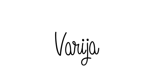 How to make Varija signature? Angelique-Rose-font-FFP is a professional autograph style. Create handwritten signature for Varija name. Varija signature style 5 images and pictures png