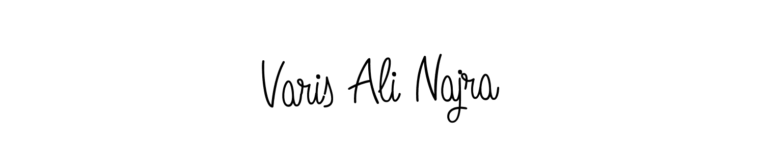 How to make Varis Ali Najra signature? Angelique-Rose-font-FFP is a professional autograph style. Create handwritten signature for Varis Ali Najra name. Varis Ali Najra signature style 5 images and pictures png