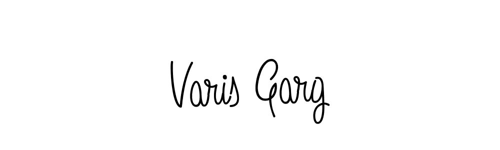 Use a signature maker to create a handwritten signature online. With this signature software, you can design (Angelique-Rose-font-FFP) your own signature for name Varis Garg. Varis Garg signature style 5 images and pictures png
