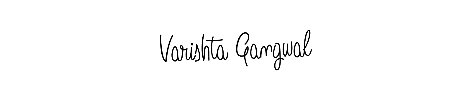 How to make Varishta Gangwal name signature. Use Angelique-Rose-font-FFP style for creating short signs online. This is the latest handwritten sign. Varishta Gangwal signature style 5 images and pictures png