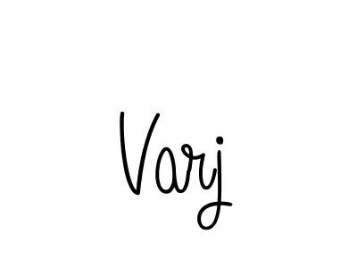 How to make Varj name signature. Use Angelique-Rose-font-FFP style for creating short signs online. This is the latest handwritten sign. Varj signature style 5 images and pictures png