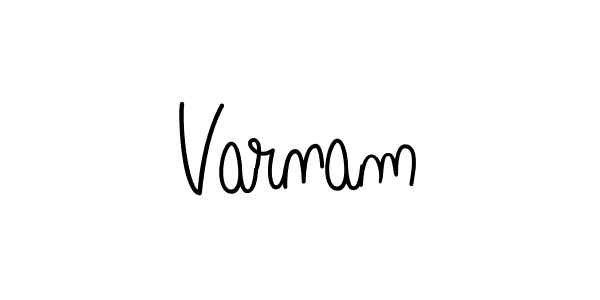 Create a beautiful signature design for name Varnam. With this signature (Angelique-Rose-font-FFP) fonts, you can make a handwritten signature for free. Varnam signature style 5 images and pictures png