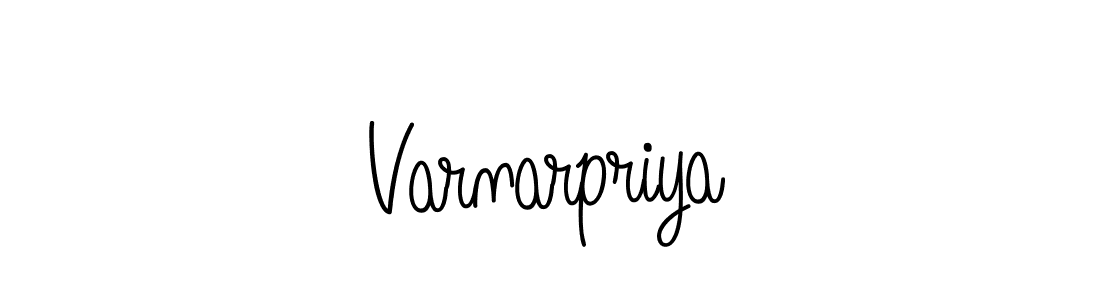 Create a beautiful signature design for name Varnarpriya. With this signature (Angelique-Rose-font-FFP) fonts, you can make a handwritten signature for free. Varnarpriya signature style 5 images and pictures png