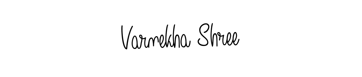 Once you've used our free online signature maker to create your best signature Angelique-Rose-font-FFP style, it's time to enjoy all of the benefits that Varnekha Shree name signing documents. Varnekha Shree signature style 5 images and pictures png