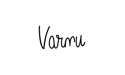 Use a signature maker to create a handwritten signature online. With this signature software, you can design (Angelique-Rose-font-FFP) your own signature for name Varnu. Varnu signature style 5 images and pictures png