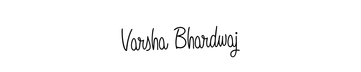 Make a beautiful signature design for name Varsha Bhardwaj. With this signature (Angelique-Rose-font-FFP) style, you can create a handwritten signature for free. Varsha Bhardwaj signature style 5 images and pictures png