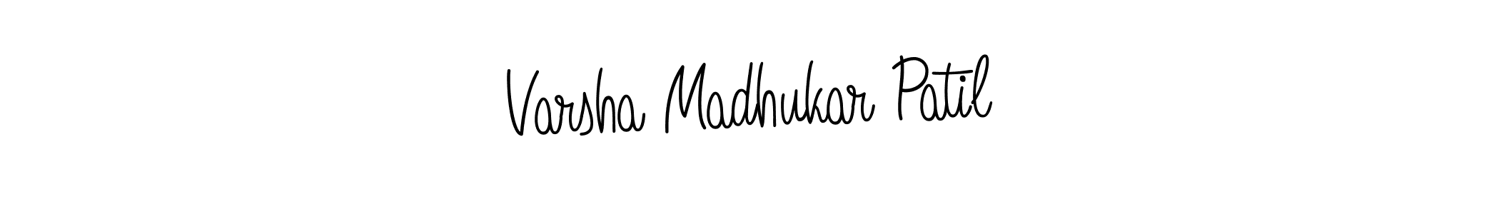 Design your own signature with our free online signature maker. With this signature software, you can create a handwritten (Angelique-Rose-font-FFP) signature for name Varsha Madhukar Patil. Varsha Madhukar Patil signature style 5 images and pictures png