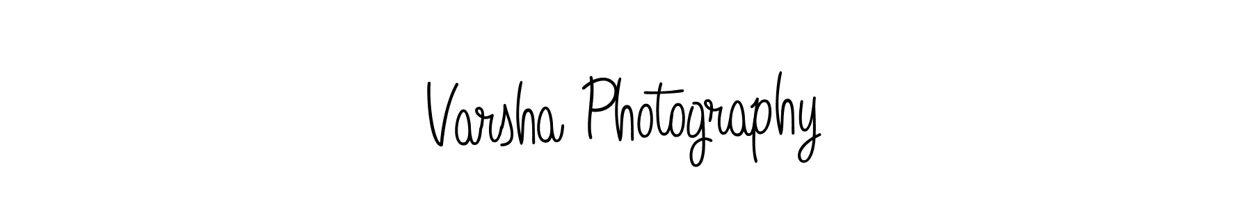 Use a signature maker to create a handwritten signature online. With this signature software, you can design (Angelique-Rose-font-FFP) your own signature for name Varsha Photography. Varsha Photography signature style 5 images and pictures png