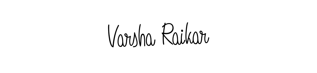 Design your own signature with our free online signature maker. With this signature software, you can create a handwritten (Angelique-Rose-font-FFP) signature for name Varsha Raikar. Varsha Raikar signature style 5 images and pictures png