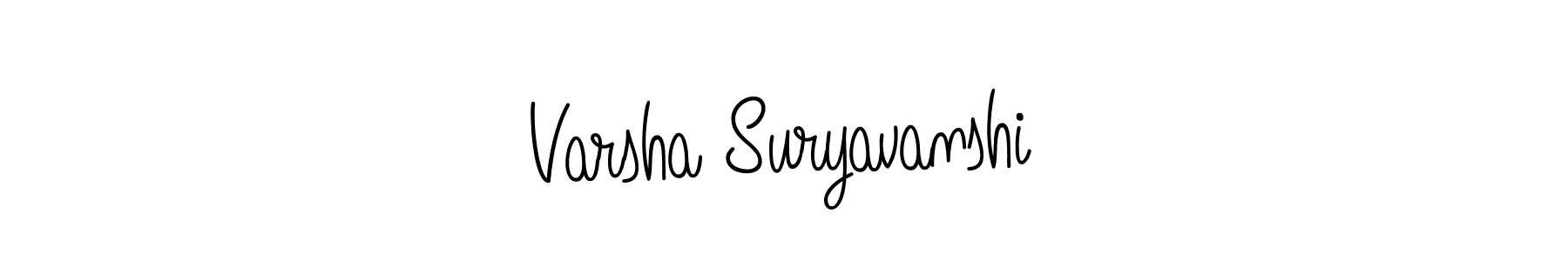 How to make Varsha Suryavanshi signature? Angelique-Rose-font-FFP is a professional autograph style. Create handwritten signature for Varsha Suryavanshi name. Varsha Suryavanshi signature style 5 images and pictures png