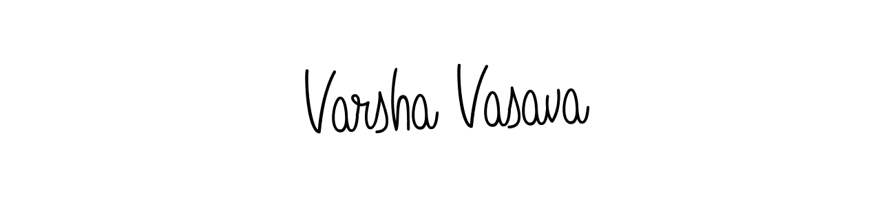 Varsha Vasava stylish signature style. Best Handwritten Sign (Angelique-Rose-font-FFP) for my name. Handwritten Signature Collection Ideas for my name Varsha Vasava. Varsha Vasava signature style 5 images and pictures png