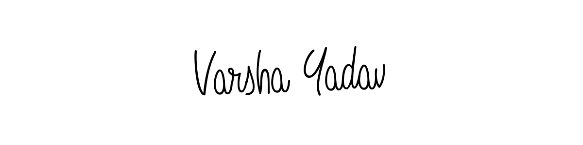 How to make Varsha Yadav name signature. Use Angelique-Rose-font-FFP style for creating short signs online. This is the latest handwritten sign. Varsha Yadav signature style 5 images and pictures png