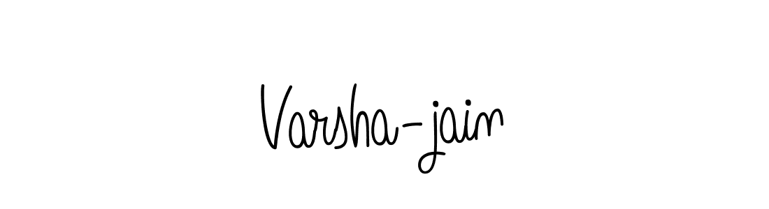 Use a signature maker to create a handwritten signature online. With this signature software, you can design (Angelique-Rose-font-FFP) your own signature for name Varsha-jain. Varsha-jain signature style 5 images and pictures png