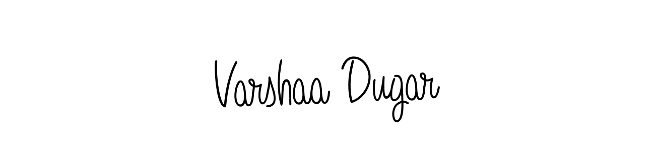 How to Draw Varshaa Dugar signature style? Angelique-Rose-font-FFP is a latest design signature styles for name Varshaa Dugar. Varshaa Dugar signature style 5 images and pictures png