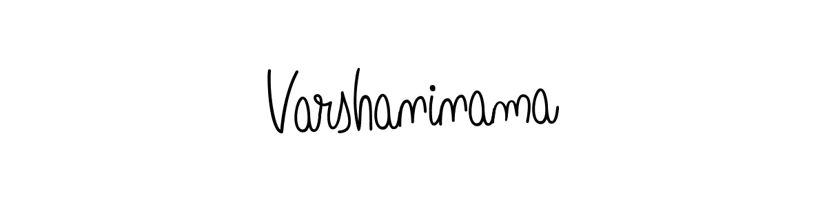 You should practise on your own different ways (Angelique-Rose-font-FFP) to write your name (Varshaninama) in signature. don't let someone else do it for you. Varshaninama signature style 5 images and pictures png
