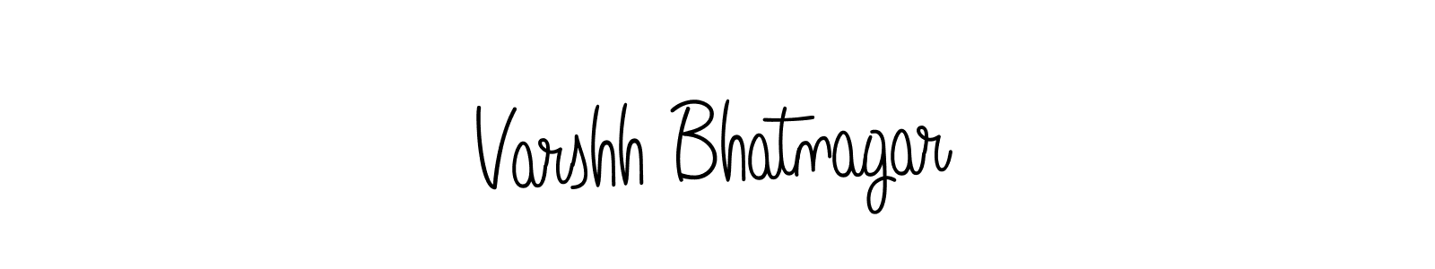 You should practise on your own different ways (Angelique-Rose-font-FFP) to write your name (Varshh Bhatnagar) in signature. don't let someone else do it for you. Varshh Bhatnagar signature style 5 images and pictures png