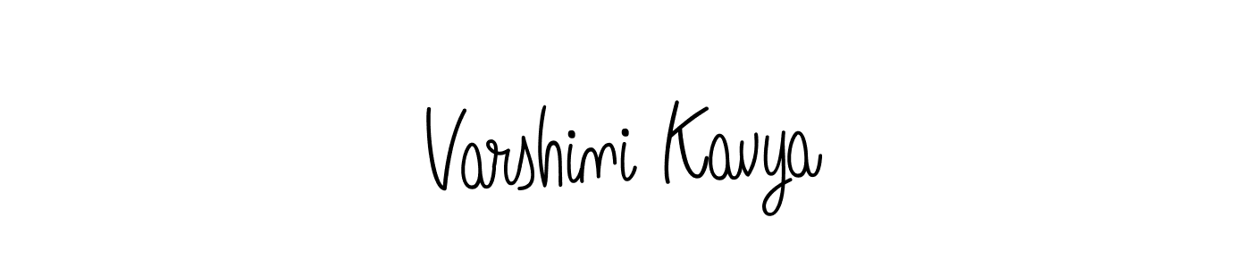 Use a signature maker to create a handwritten signature online. With this signature software, you can design (Angelique-Rose-font-FFP) your own signature for name Varshini Kavya. Varshini Kavya signature style 5 images and pictures png