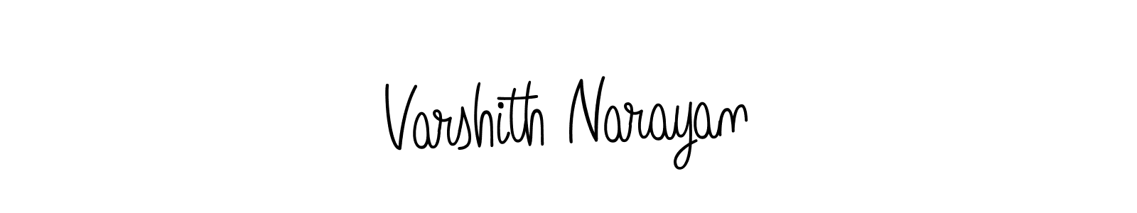 Create a beautiful signature design for name Varshith Narayan. With this signature (Angelique-Rose-font-FFP) fonts, you can make a handwritten signature for free. Varshith Narayan signature style 5 images and pictures png