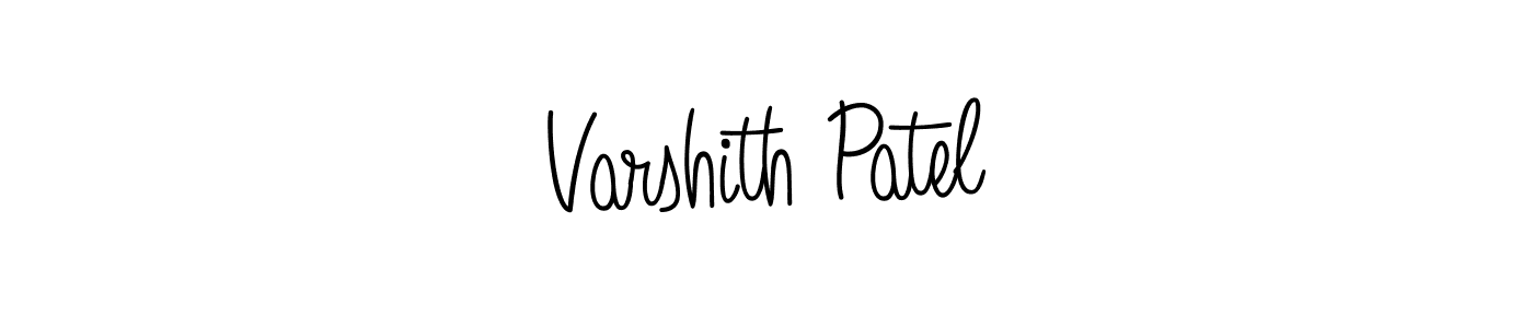 Create a beautiful signature design for name Varshith Patel. With this signature (Angelique-Rose-font-FFP) fonts, you can make a handwritten signature for free. Varshith Patel signature style 5 images and pictures png