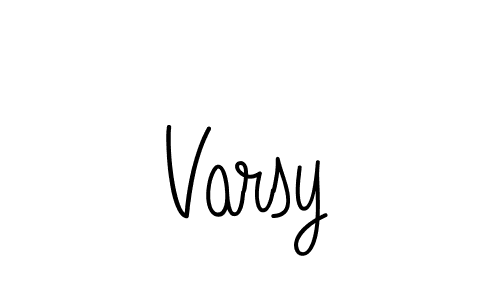 Create a beautiful signature design for name Varsy. With this signature (Angelique-Rose-font-FFP) fonts, you can make a handwritten signature for free. Varsy signature style 5 images and pictures png