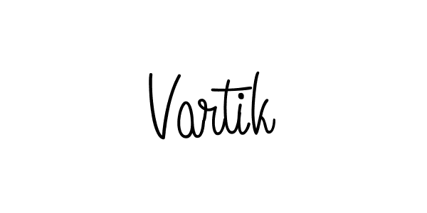 Design your own signature with our free online signature maker. With this signature software, you can create a handwritten (Angelique-Rose-font-FFP) signature for name Vartik. Vartik signature style 5 images and pictures png
