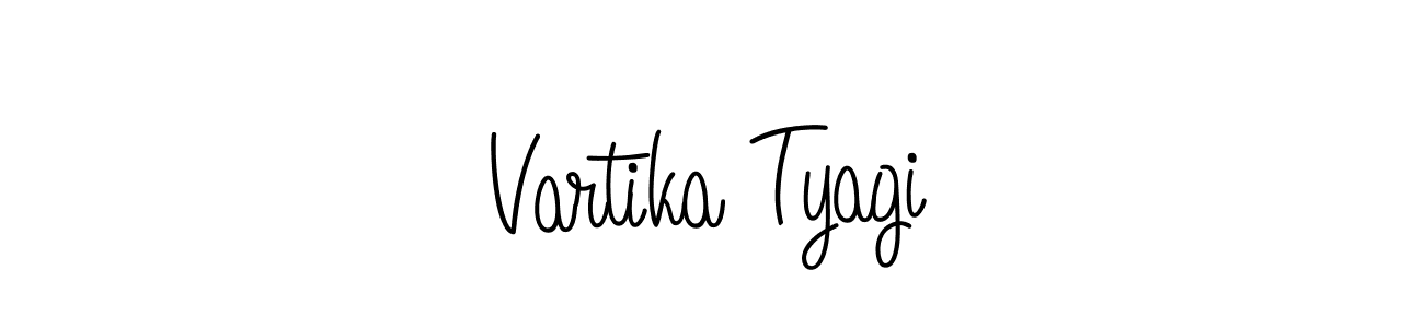 Make a beautiful signature design for name Vartika Tyagi. With this signature (Angelique-Rose-font-FFP) style, you can create a handwritten signature for free. Vartika Tyagi signature style 5 images and pictures png