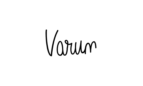 The best way (Angelique-Rose-font-FFP) to make a short signature is to pick only two or three words in your name. The name Varun include a total of six letters. For converting this name. Varun signature style 5 images and pictures png