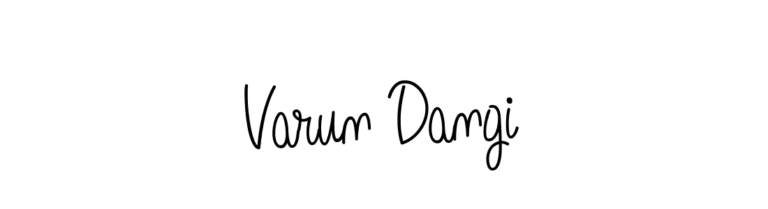 How to make Varun Dangi name signature. Use Angelique-Rose-font-FFP style for creating short signs online. This is the latest handwritten sign. Varun Dangi signature style 5 images and pictures png