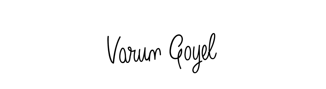 You should practise on your own different ways (Angelique-Rose-font-FFP) to write your name (Varun Goyel) in signature. don't let someone else do it for you. Varun Goyel signature style 5 images and pictures png