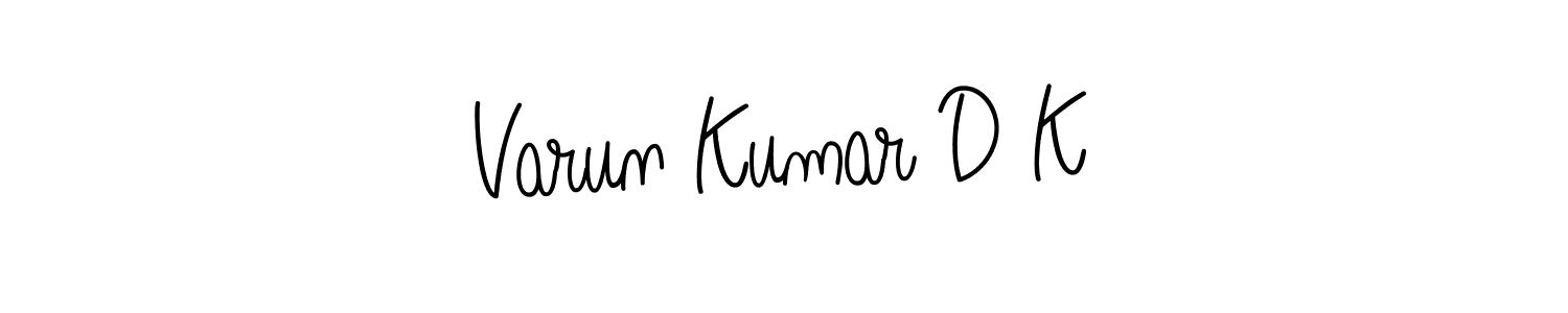 You should practise on your own different ways (Angelique-Rose-font-FFP) to write your name (Varun Kumar D K) in signature. don't let someone else do it for you. Varun Kumar D K signature style 5 images and pictures png