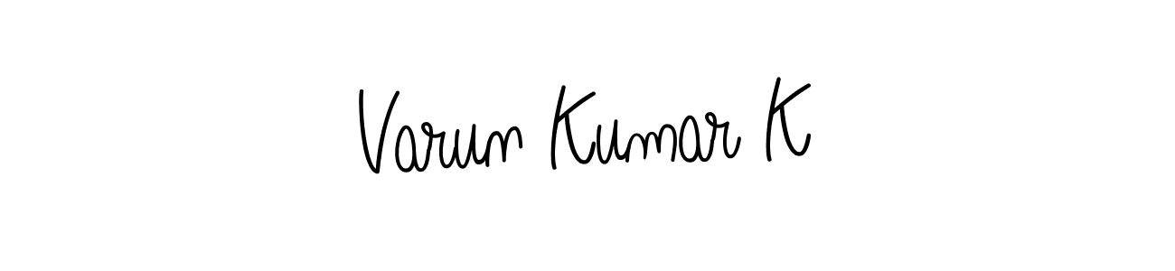 Create a beautiful signature design for name Varun Kumar K. With this signature (Angelique-Rose-font-FFP) fonts, you can make a handwritten signature for free. Varun Kumar K signature style 5 images and pictures png